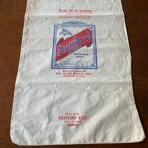 Vintage Southern Best Flour Sack large 50 pound bag All Star Mills Albemarle NC